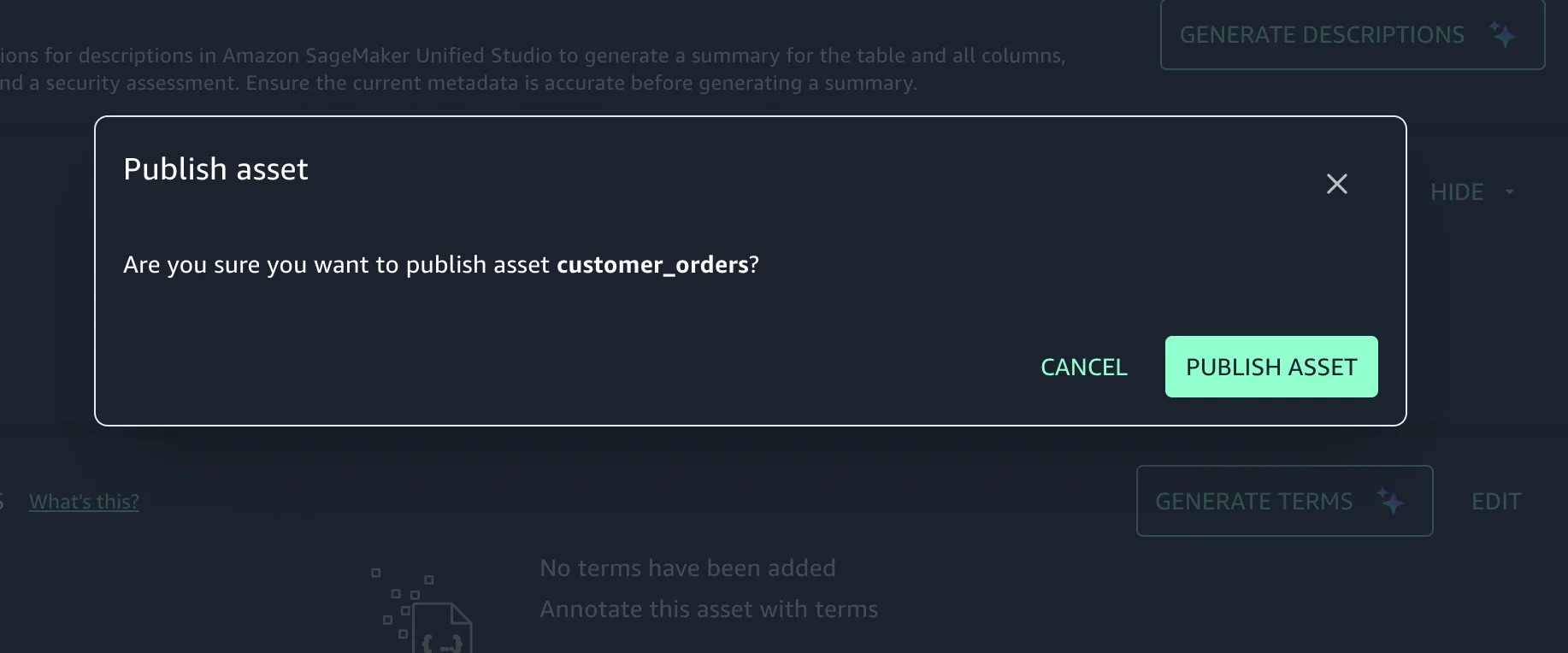 Publish Asset